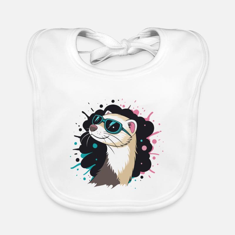Sommerotter-Blaubrille Baby Bio-Lätzchen