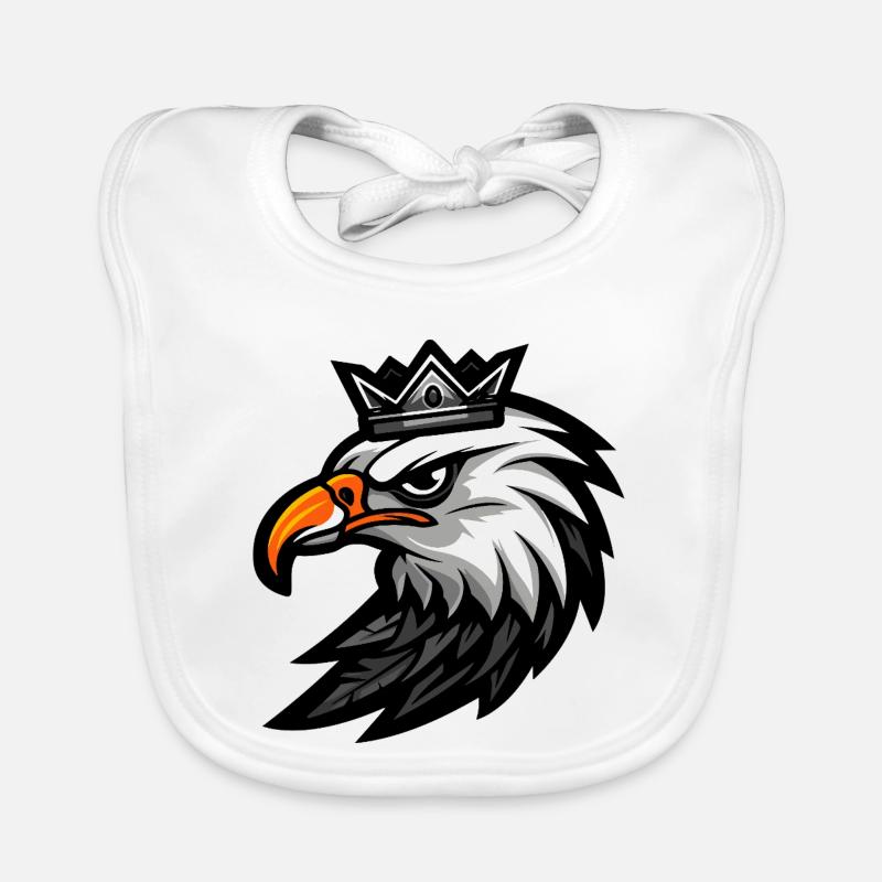 Eagle Head Crown Organic Baby Bibs