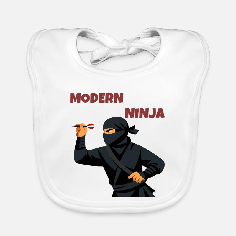 Moderne Ninja Dart Wurfkunst Baby Bio-Lätzchen