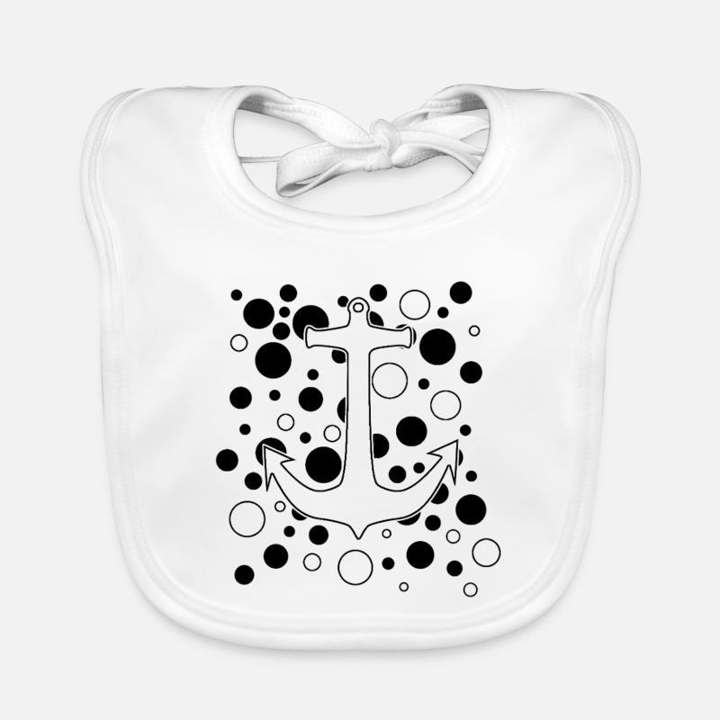 Anker Hambourg - Bavoir bio Bébé - blanc