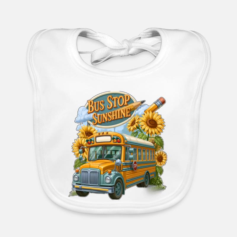 Bus Stop Sunshine Organic Baby Bibs