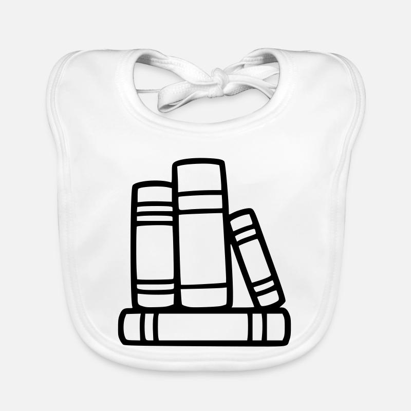 Book Stack Reading Book Club Teacher Library Organic Baby Bibs