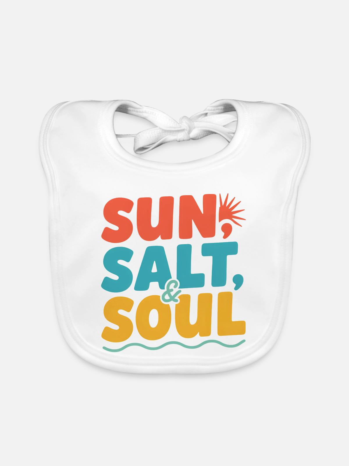 Sonne Salz & Seele - Baby Bio-Lätzchen - Weiß - Vorne
