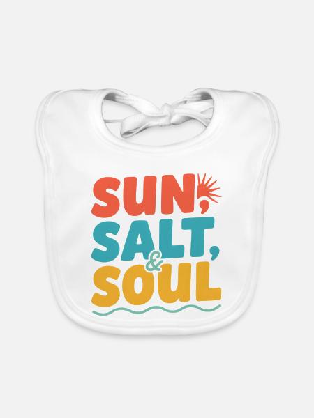 Sonne Salz & Seele - Baby Bio-Lätzchen - Weiß - Vorne