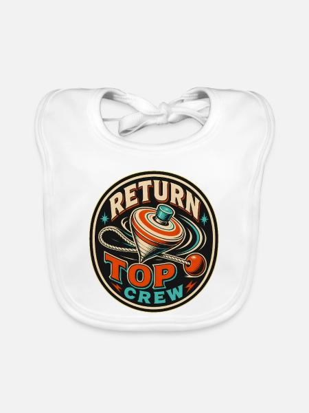 RETURN TOP CREW - Baby Bio-Lätzchen - Weiß - Vorne