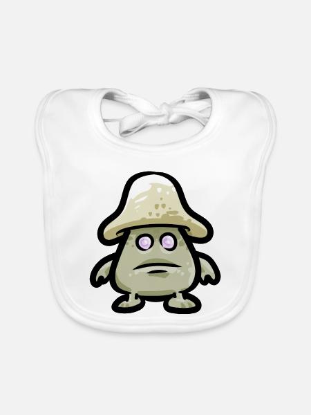 Kawaii-Krötenheld - Baby Bio-Lätzchen - Weiß
