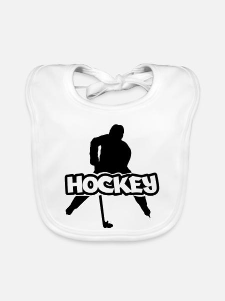Hockey - Baby Bio-Lätzchen - Weiß - Vorne