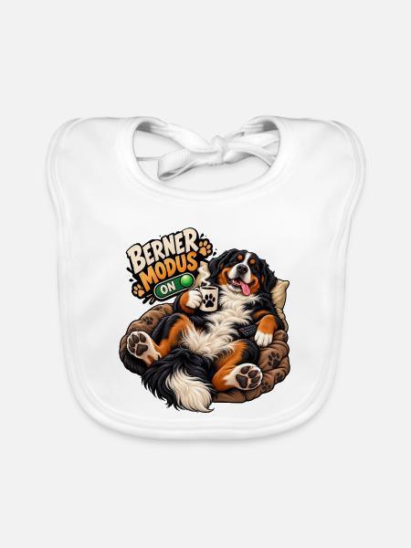 Berner Modus: ON! - Baby Bio-Lätzchen - Weiß