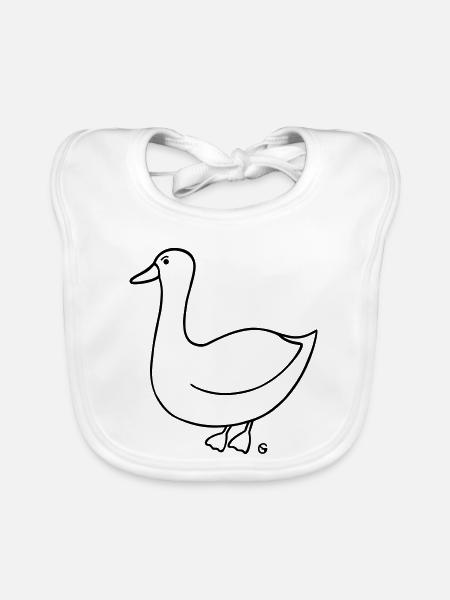 Gans verärgert 2 - Baby Bio-Lätzchen - Weiß - Vorne