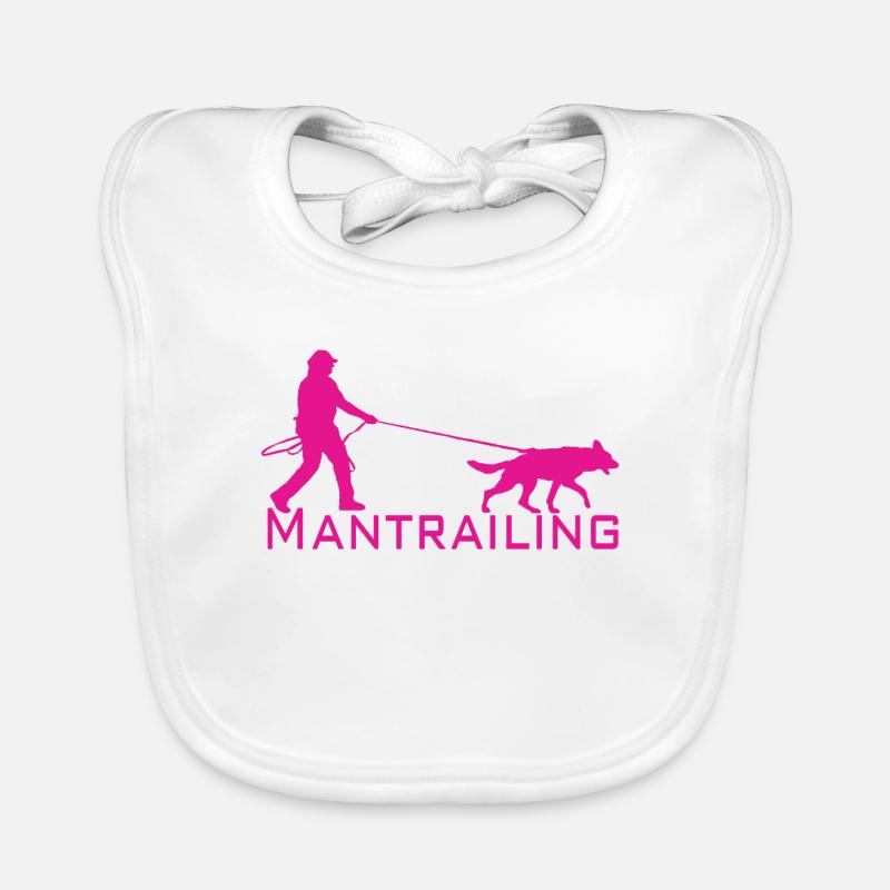 Mantrailing pink Organic Baby Bibs