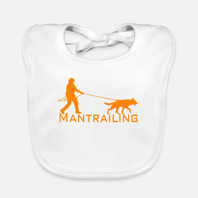 Mantrailing orange Bavoir bio Bébé