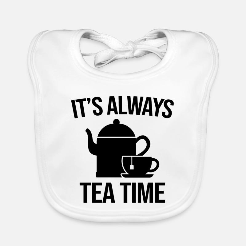 IT'S ALWAYS TEA TIME Organic Baby Bibs