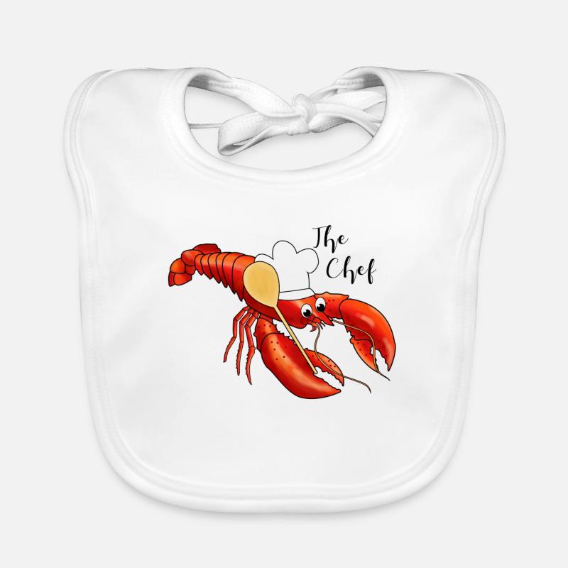 Le chef, chef, cuisinière, homard Bavoir bio Bébé