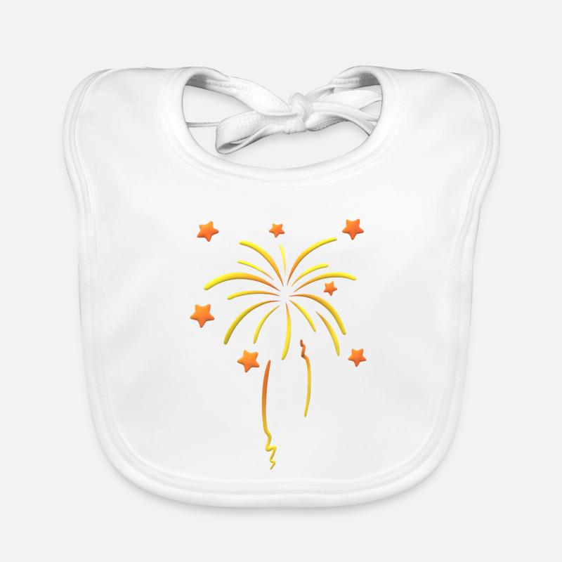 Fireworks Design Organic Baby Bibs