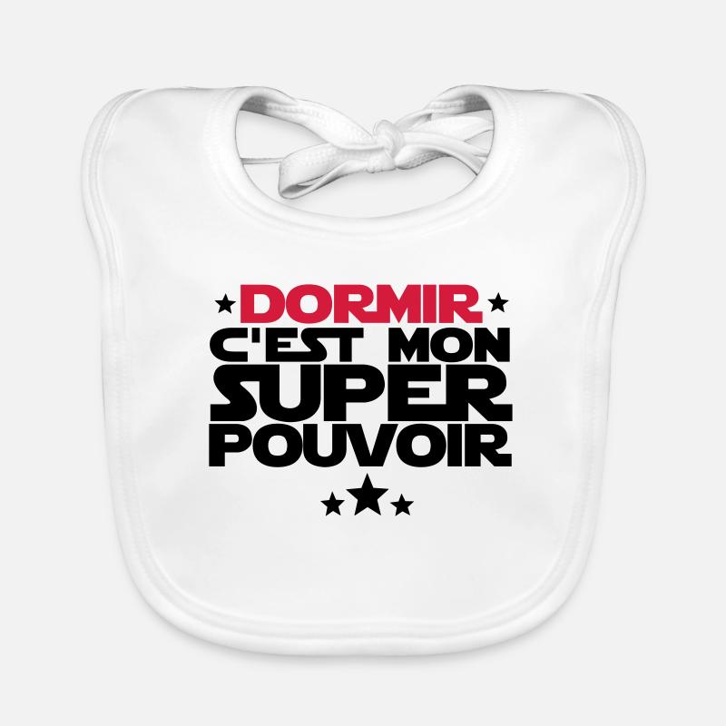mon super pouvoir (dormir) Bavoir bio Bébé