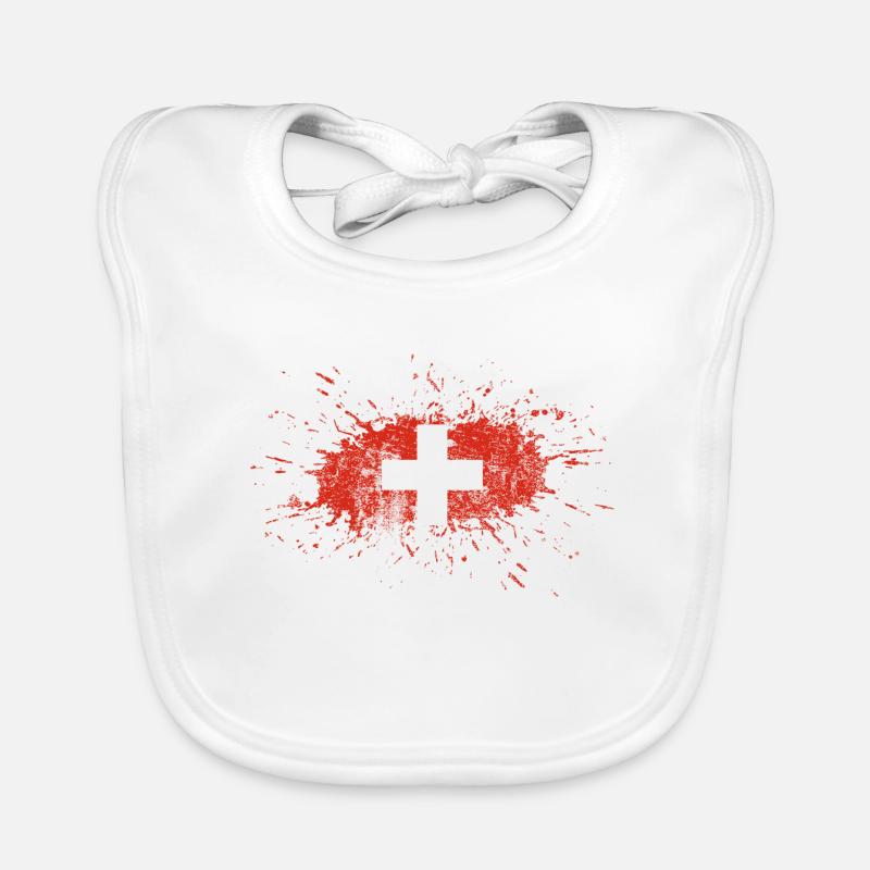 Suisse cadeau Drapeau de Schweier Bavoir bio Bébé