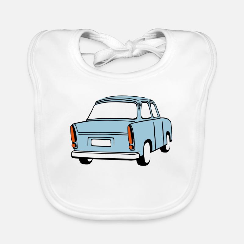 Sky blue Trabi  Organic Baby Bibs