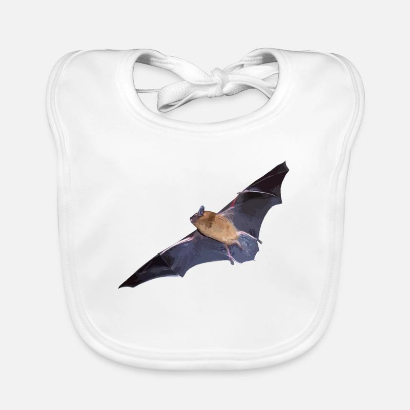 Fledermaus - Baby Bio-Lätzchen - Weiß