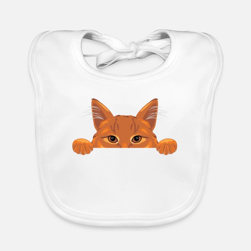 Chat au gingembre Bavoir bio Bébé