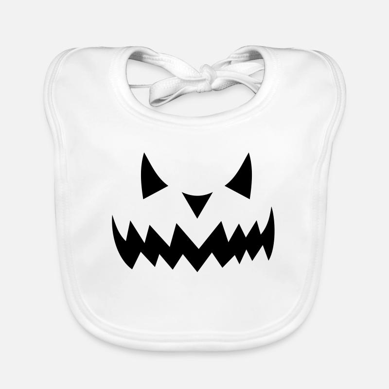 Visage fantôme 3 - Bavoir bio Bébé - blanc