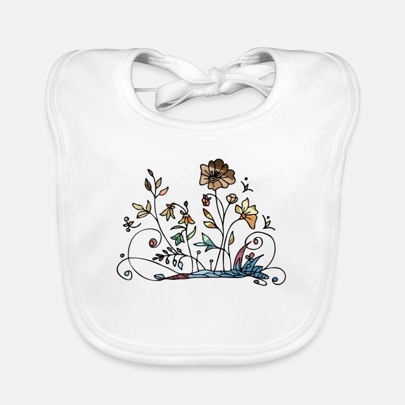 Fleurs Bavoir bio Bébé