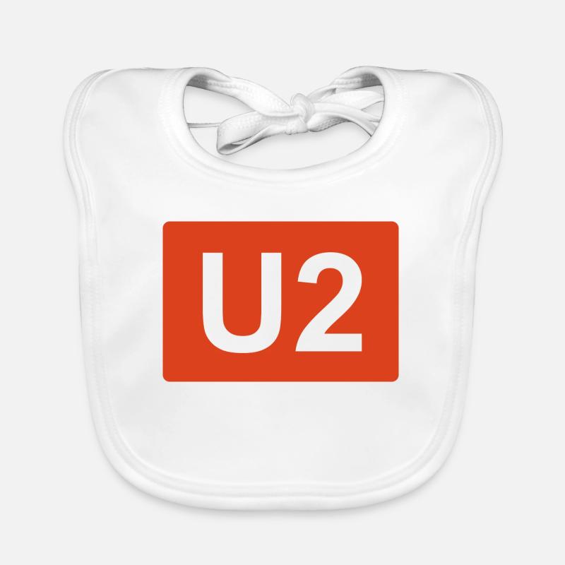 Berlin subway line U 2 shield Organic Baby Bibs
