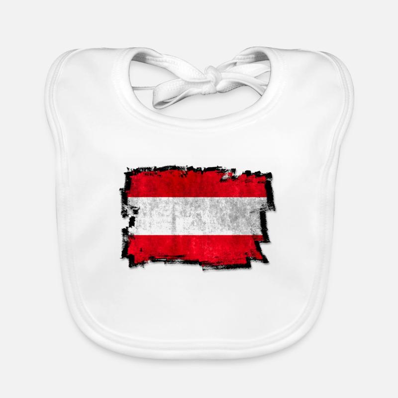 Austria flag Organic Baby Bibs