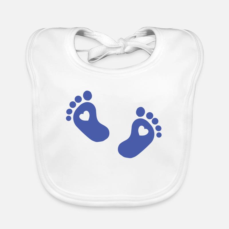 Pieds de bébé Pied de bébé bleu Bavoir bio Bébé