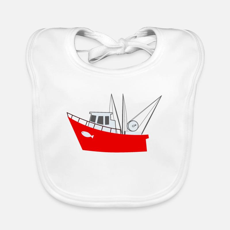 Bateau de pêche - Mer - Bateau Bavoir bio Bébé