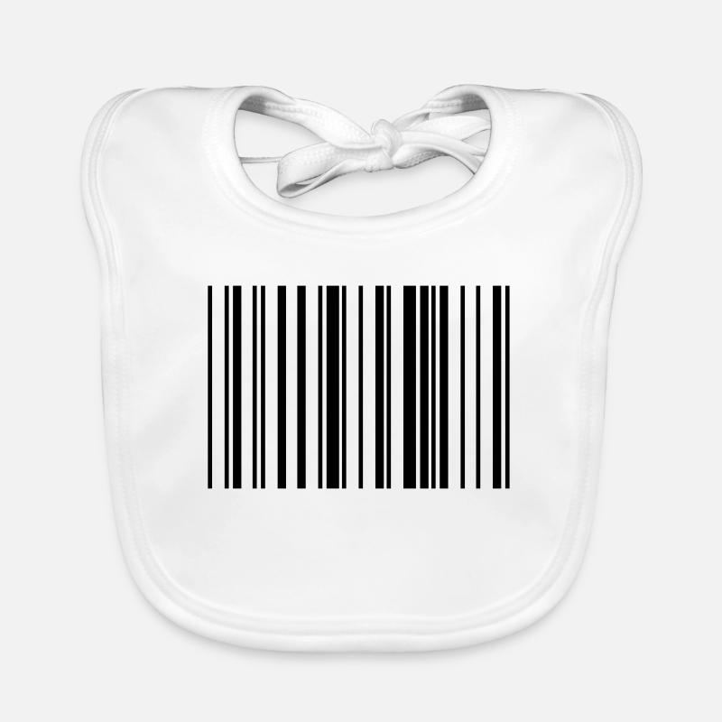 Bande de code à barres rayée Bavoir bio Bébé