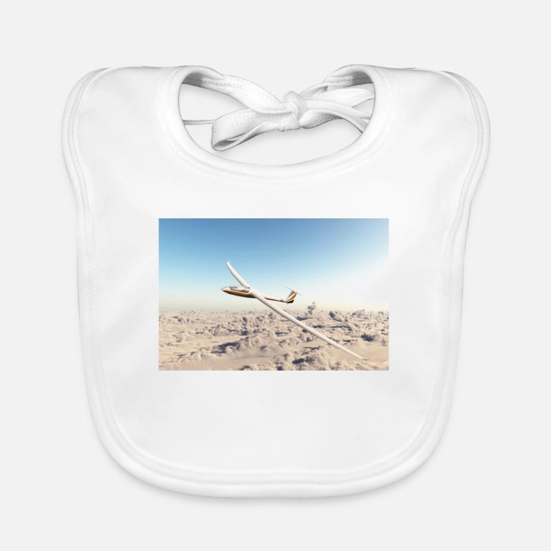 Glider above the clouds Organic Baby Bibs