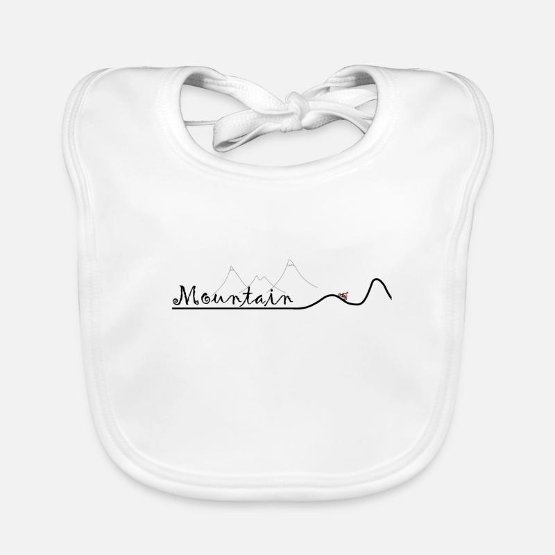 vélo de montagne - Bavoir bio Bébé - blanc