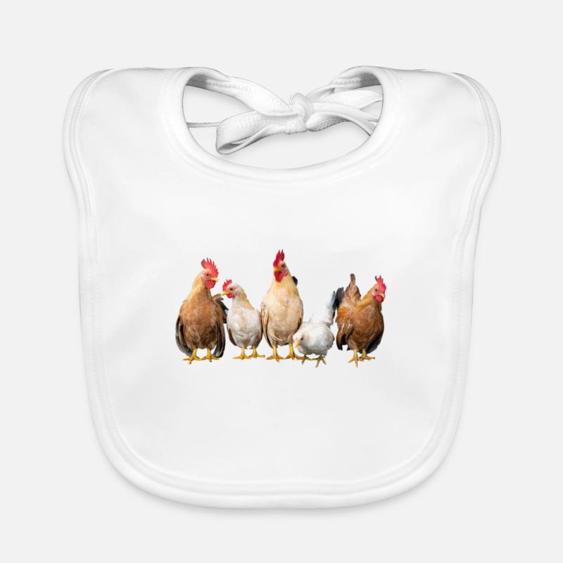 chicken rooster Organic Baby Bibs