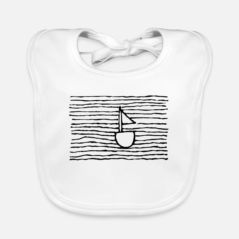 Bateau dans la mer Bavoir bio Bébé