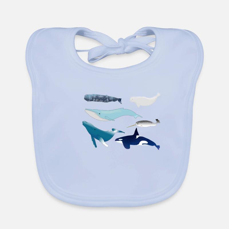 baleines Bavoir bio Bébé