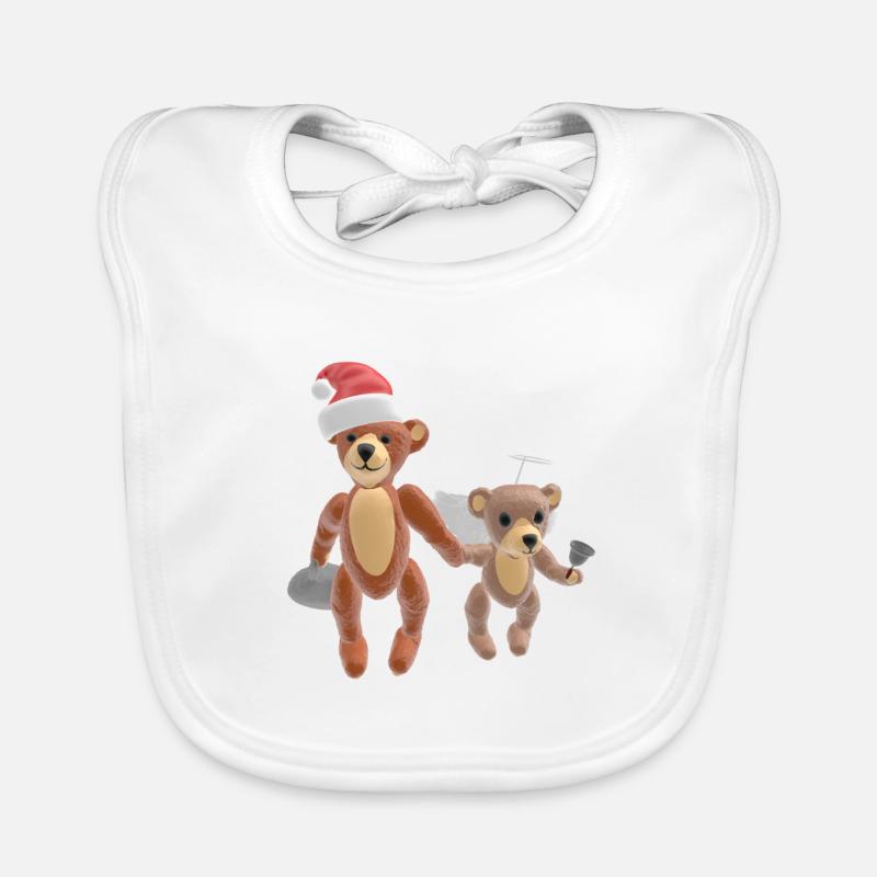 Weihnachtsbären 3D Baby Bio-Lätzchen