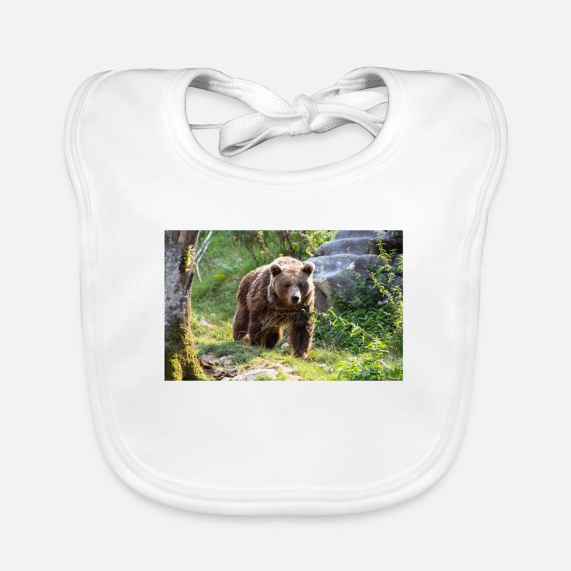 ours brun Bavoir bio Bébé