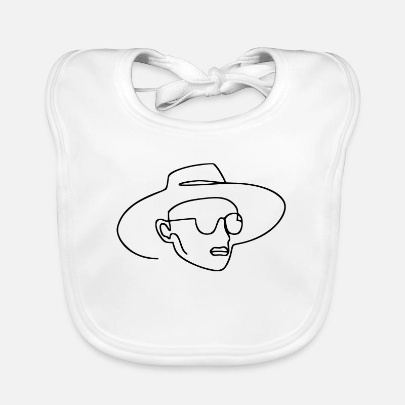 Frau mit Hut Geschenk Geschenkidee Baby Bio-Lätzchen