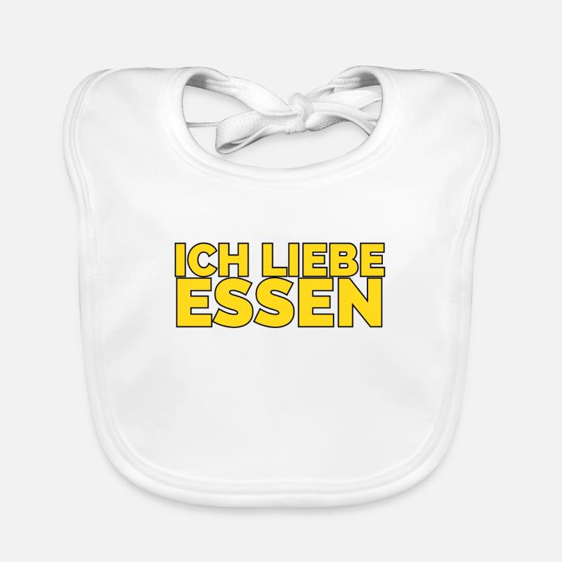 essen sprüche lustig Baby Bio-Lätzchen