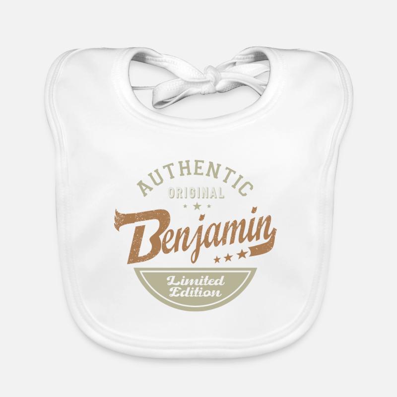 Benjamin personalized gift name benjamin Organic Baby Bibs