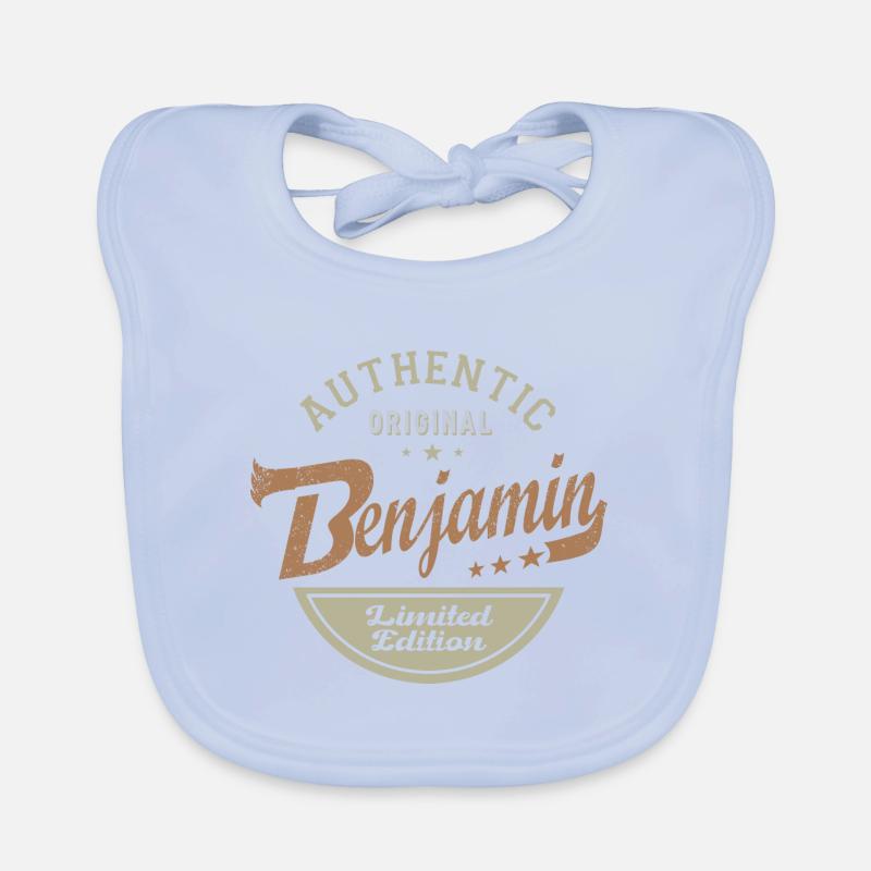 Benjamin personalized gift name benjamin Organic Baby Bibs