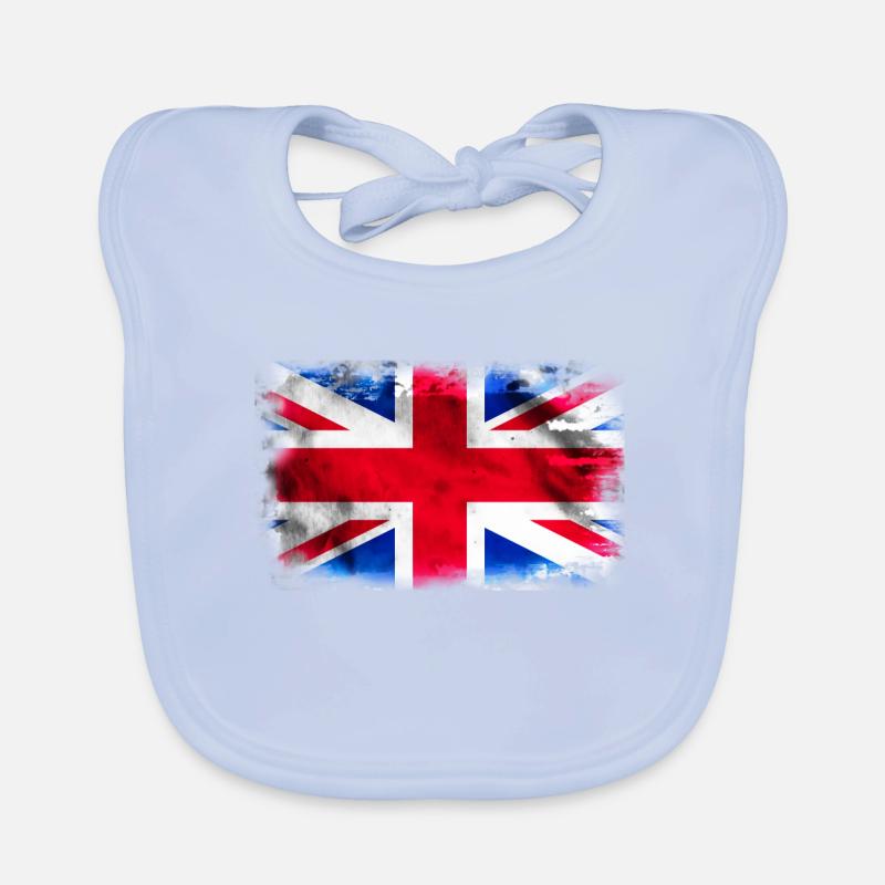 Contexte avec le drapeau du Royaume-Uni Bavoir bio Bébé