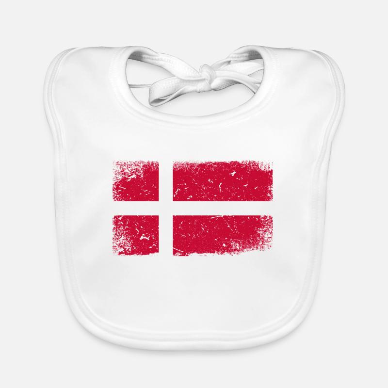 Drapeau danemark Bavoir bio Bébé