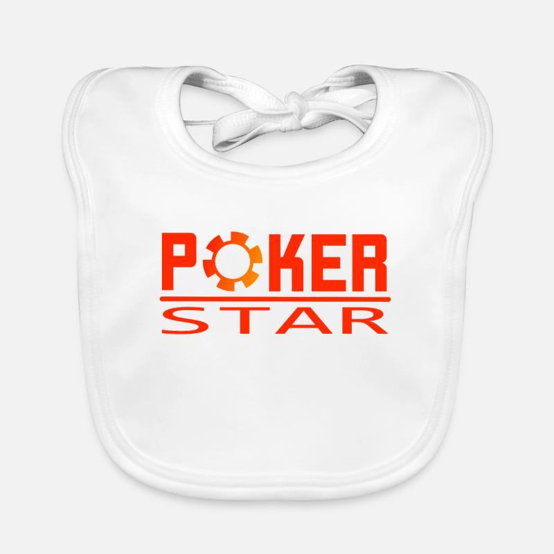 star du poker - Bavoir bio Bébé - blanc
