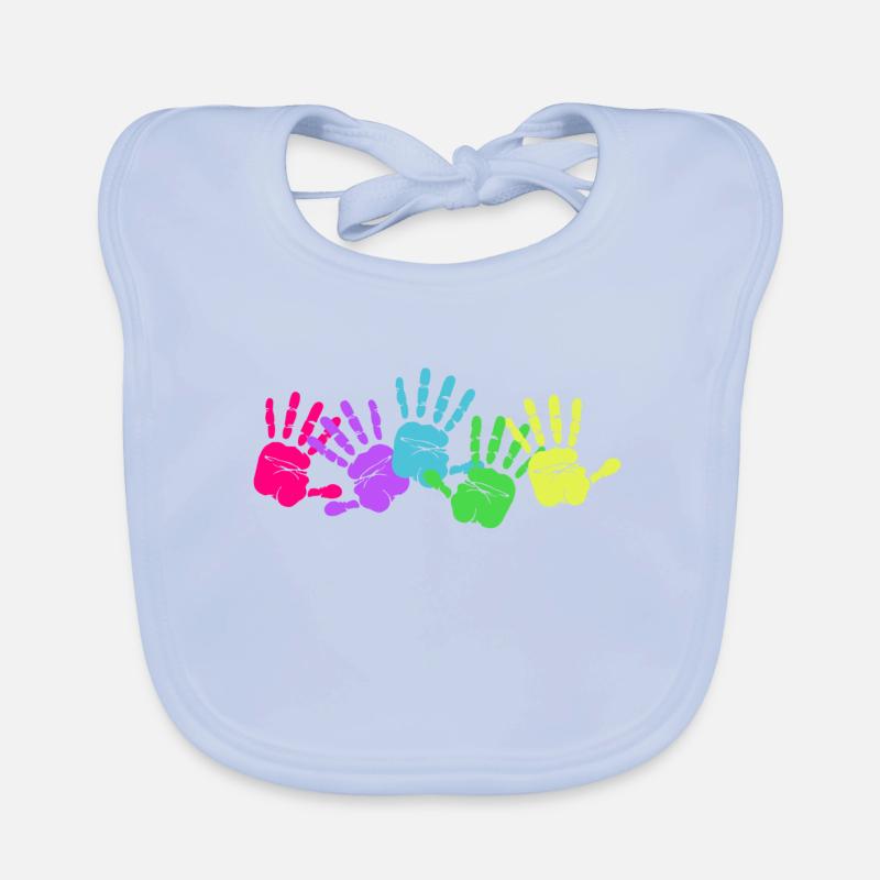Hand Prints Organic Baby Bibs