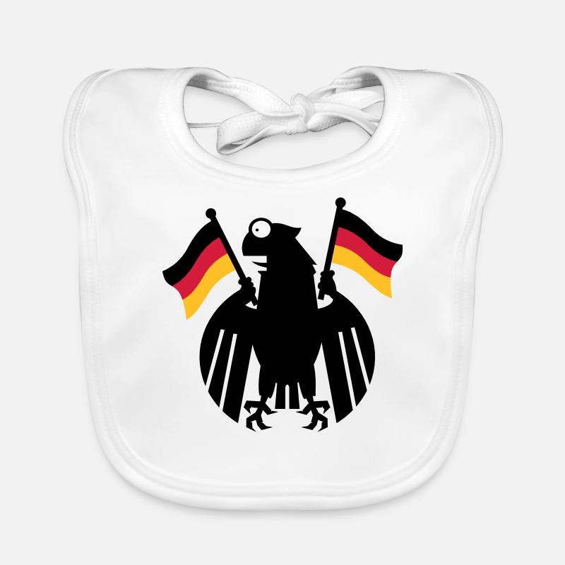 Heraldic Eagle Cartoon / German Eagle Cartoon (3c) Organic Baby Bibs