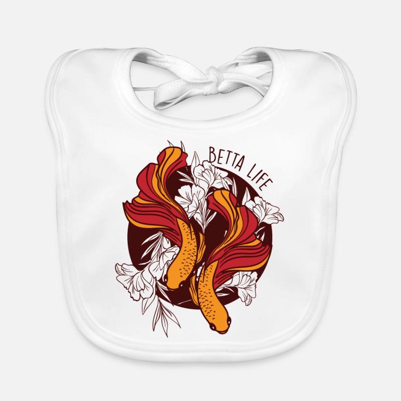 Siamese battlefish Betta Life Organic Baby Bibs