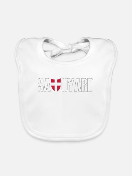 savoyard logo blc - Baby Bio-Lätzchen - Weiß - Vorne