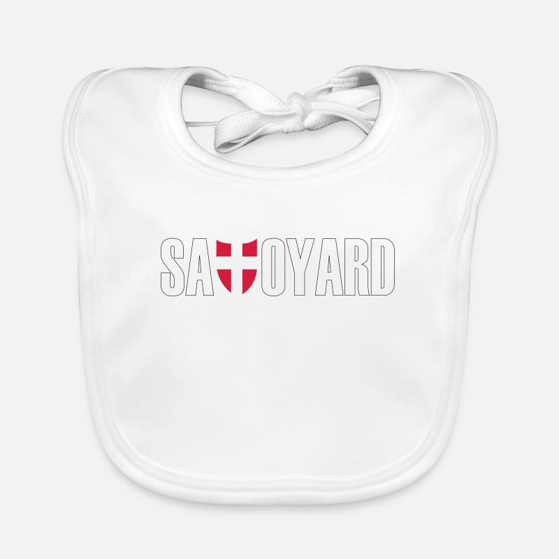 savoyard logo blc - Bavoir bio Bébé - blanc