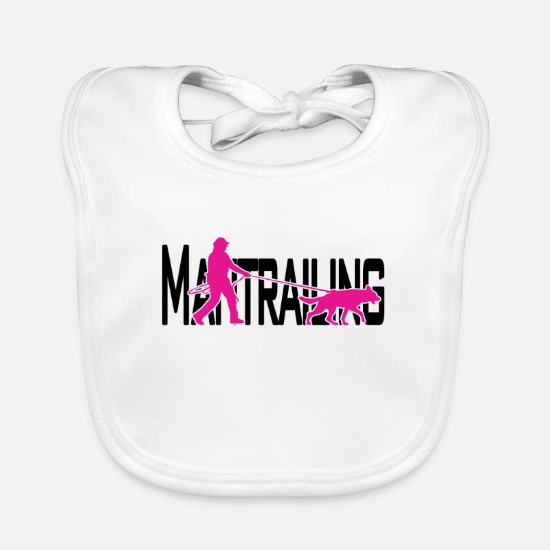 Mantrailing Pink/Schwarz Baby Bio-Lätzchen